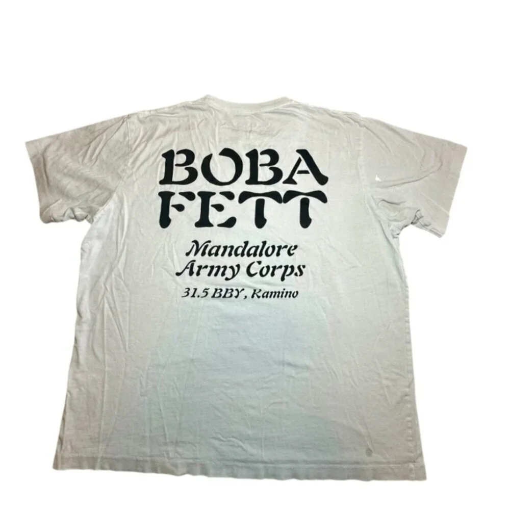 UNIQLO STAR WARS MANDALORIAN BOBA FETT YOU JOIN US T SHIRT Size XL​​​​ - Picture 5 of 8